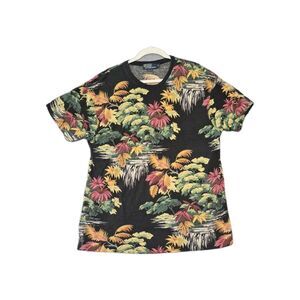 Y2K Polo Ralph Lauren Men's Cotton Tropical Fullprint Short Sleeve T-Shirt Large